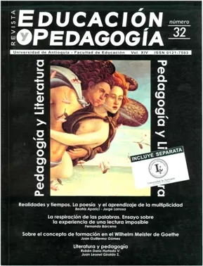 Sobre el concepto de formación en el “Wilhelm Meister” de Goethe